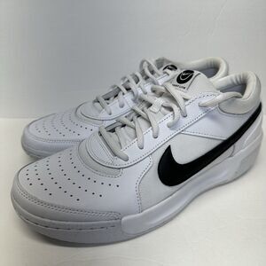 Nike Zoom Court Lite 3 Tennis Shoes Sneakers White Black DH0626100 Mens Size 8.5